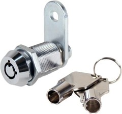 FJM Security 2400AL-KA Tubular Cam Lock with 1-1/8″ Cylinder and Chrome Finish,