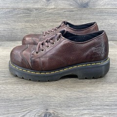 Dr Martens P0313 Industrial Steel Toe Work Shoes Brown Leather Mens