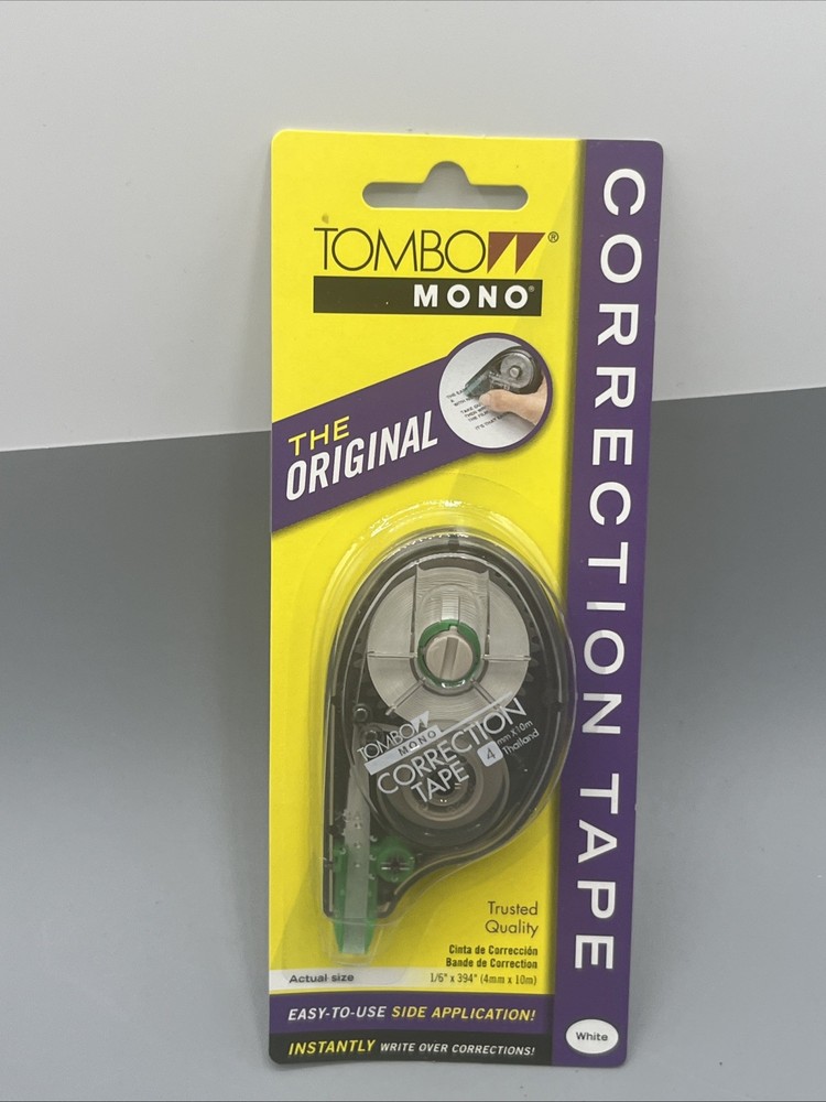 NEW Tombow MONO Correction Tape Non-Refillable 1/6″ x 394″ White Tape