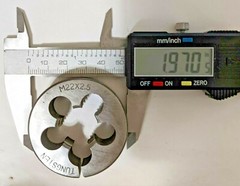 M22X2.5 mm 2 INCH SPLIT DIE M22-2.5 TUNGSTEN (QTY: 1) NOS RIGHT HAND