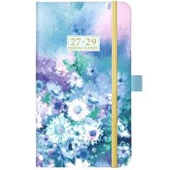 2027-2029 Pocket Planner Monthly Calendar with Notes Pages and Pen Holder