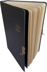 Vintage 365 Journal with Lock and Key, A5 Blank Page Diary for Women Men, Black