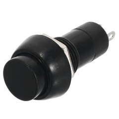 5x Black Push Button ON/OFF Bolt-On Switch Latching Round Circle Car DC 5A 12V