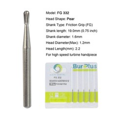 Wave Dental Carbide Burs FG 19mm High Speed Surgical 25mm FG SURG 330 557 702 6