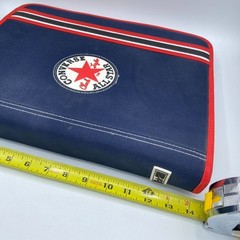 Vtg Converse All Star Chuck Taylor Zipper Binder 3-Ring Star Point FAB 90s Navy