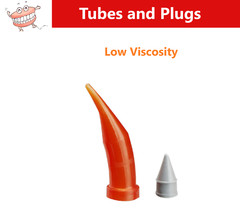 Dental Accudose Tubes and Plugs Low Viscosity For C-R Syringe, PhotoBloc Orange