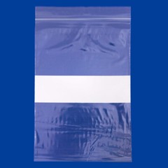 3″ x 5″ White Block Zip Seal Bags Reclosable Top Lock 2Mil or 4Mil Heavy Duty