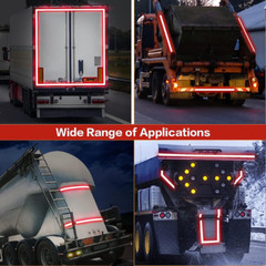 2″x150′ DOT-C2 Approved Reflective Conspicuity Warning Tape Trailer- 1 Roll