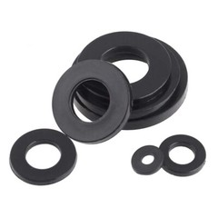 BLACK NYLON WASHERS FORM A FLAT PLASTIC WASHER M2,M3,M4,M5,M6,M8 – M24 DIN 125