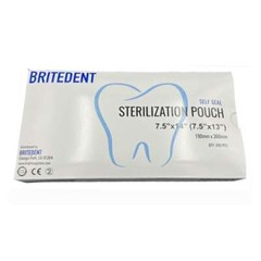 BriteDent 7.5″x14″ Self-Sealing Sterilization Pouch, 200/Box