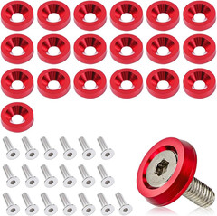 20PC M6 Fender Washer Bolt Kit Aluminum Alloy Anodized Car Engine Bay Dress Up