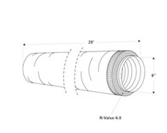 IMPERIAL 6.0-in x 25.0-ft Polyester Insulated Flexible Duct 6.0 – R