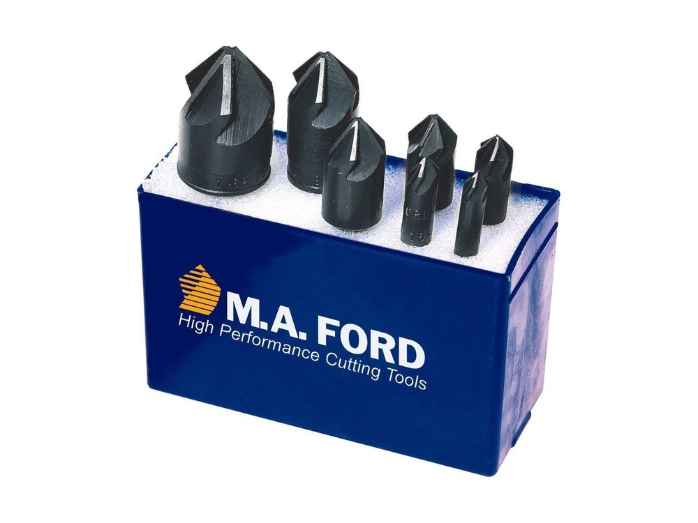 MA Ford 79000013, 90-Deg.Chatterless HSS Countersink Set, 1/4, 1/2, 3/4,1