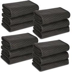 12 Heavy Duty Moving Packing Blankets Ultra Thick Pro 72″ x 80″ Furniture Pads