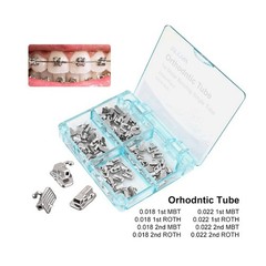 80Pcs Dental Orthodontic Buccal Tube 1st Molar Roth / MBT 0.018 Non-Convertible