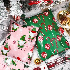 100 Pack 6×9 Christmas Poly Mailers Pretty Thick Self-Adhesive Shipping Bags