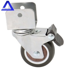 4PCS Heavy Duty U Bracket Shaped 2″ Caster Wheels (2 with brake & 2 without)