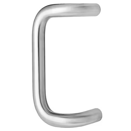 Rockwood Bf157a.28 Offset Pull Handle, Aluminum, Satin, Clips/Fasteners