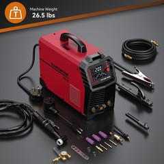 ARCCAPTAIN TIG Welder AC/DC 200Amp 110V/220V with Pulse Aluminum TIG Welder