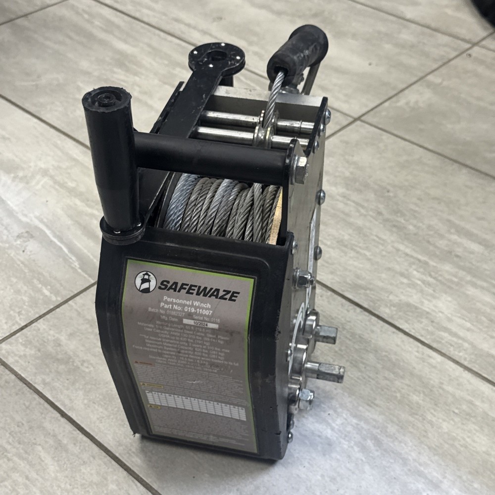 Safewaze 019-11007 65′ Personnel Winch Device with Universal Mount
