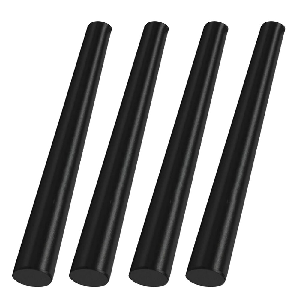 Acetal Plastic Rod 1-1/2″ Diameter 12″ Length Round Opaque Black 4 Pack-Delrin