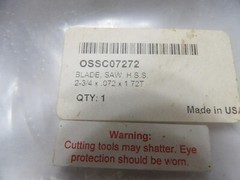 USA Made Saw Blade HSS 2-3/4″ x .072 x 1.72