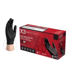 100 Pack Black Nitrile Gloves 3 Mil Light Duty Latex Free Comfortable Fit