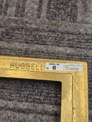 Hubbell SB3083 1-Gang Solid Brass Brushed Rectangular Carpet Flange 6″ x 4-3/4″