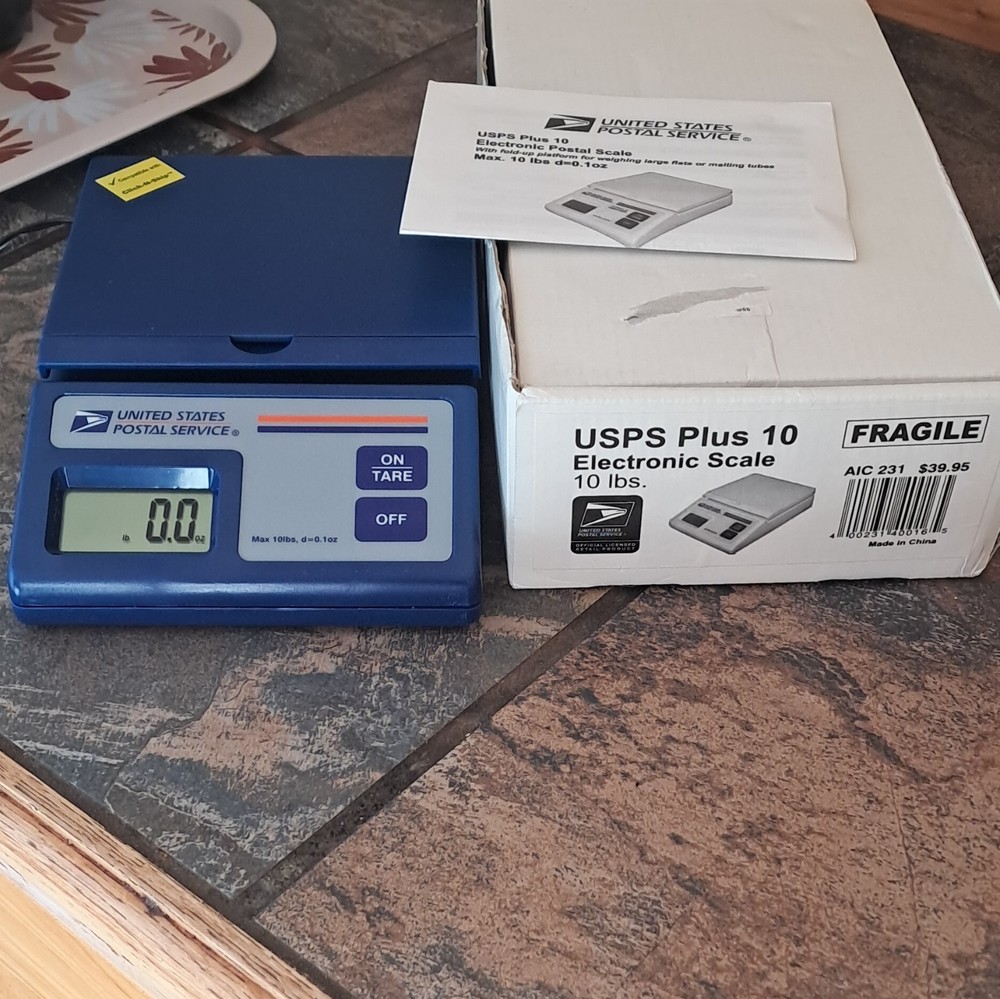 USPS Postal Service Max 10 LBS Digital Shipping Scale With Cord Tested NWB