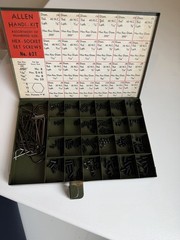 Allen No. 621 Vintage Holo-Krome Socket Set Screw & Wrench Assortment Antique
