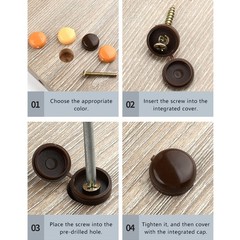 Hinged Screw Cover Caps Colorful Plastic Decorative Cover for M4 M6 Screws Heads