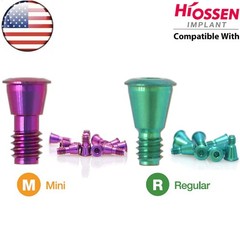 US Dental Healing Abutment Cover Screw Mini/Regular Hex Fit Oss Hiossen Platform