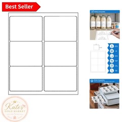 100 Sheets of Self-Adhesive Shipping Labels – 600 Count, 3-1/3″ x 4″