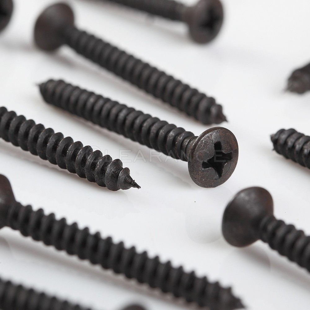 8×1 1/2″ Phillips Oval Head Black Oxide Sheet Metal Screws Qty 500