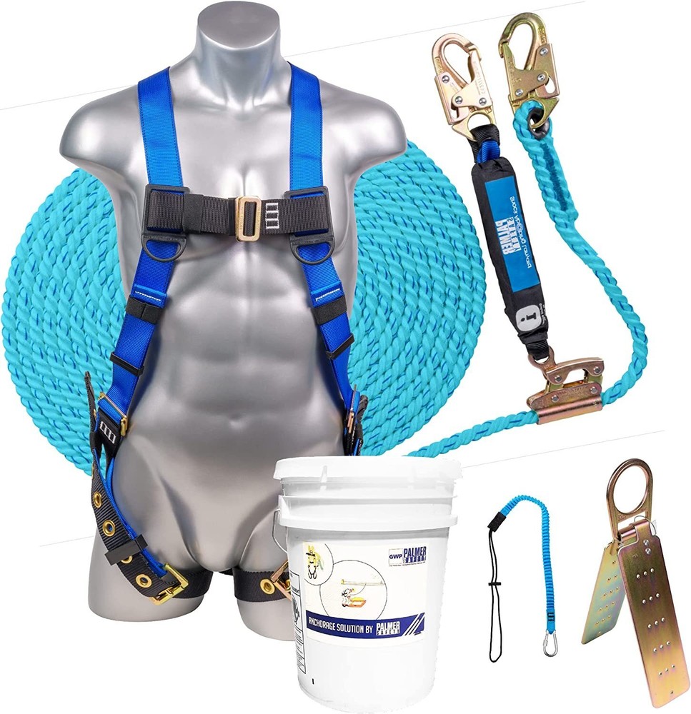 Palmer Safety Vertical Lifeline Assembly – 25′-100′, 5/8″ PP Rope