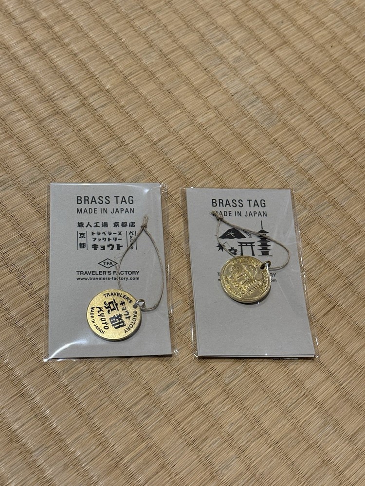 Traveler’s Factory Kyoto Limited Notebook Brass Tag TRAVELER’S Company Set of 2
