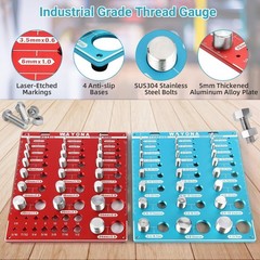 66 Nut and Bolt Thread Checker – 27 Standard and 25 Metric Bolt Thread Gauge …
