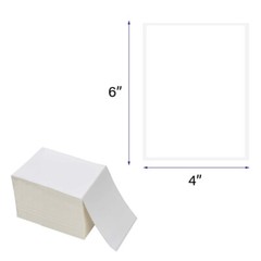 4×6 Fanfold Thermal Labels Direct Shipping Label for Zebra & Rollo Printers US