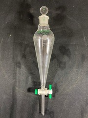 CHEMGLASS 125mL Squibb Separatory Funnel w/ Stopcock #22 Neck CG-1742-01 A