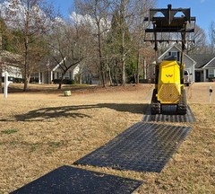 Ground Protection Mats – Black, 2’x8′ Heavy Equipments Mats, Diamond Plate Treat