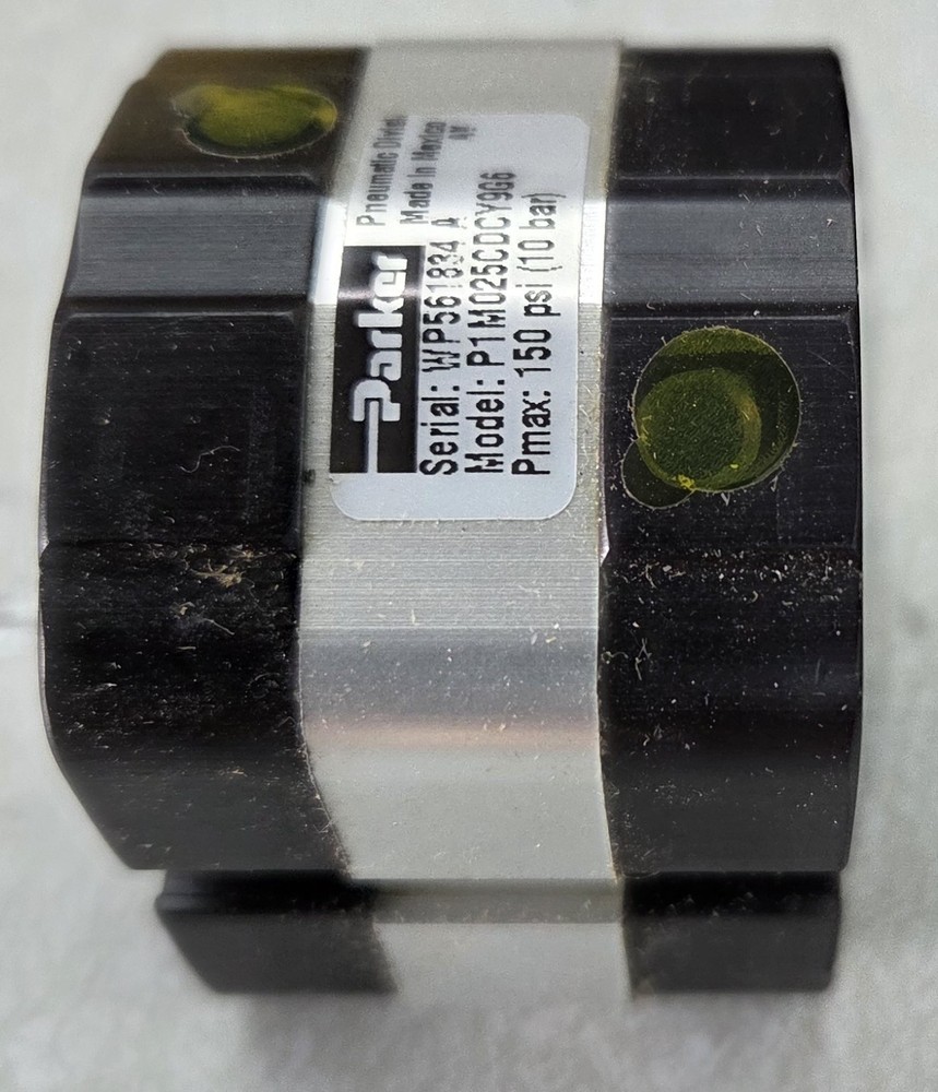 Parker P1M025CDCY9G6 25.0 Pneumatic Cyl, 1″ piston, 3/16″ travel, 10-32 port
