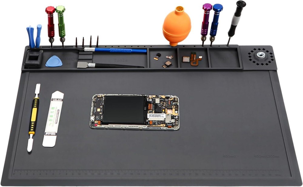 Large Silicone Soldering Mat BGA Gun Heat Resistant for Solder Station Magnetic