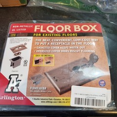 Arlington FLBRF101BR-1 Retrofit Floor Box Dark Brown Open Box