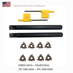SNR0013M16 Lathe Internal Threading Boring Bar Turning Tool Holder + 10PCS AG60