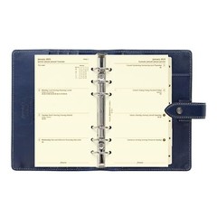 Filofax Malden Organizer Personal Size Navy – Tactile Full Grain Buffalo Leat…