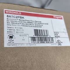 Legrand Wiremold 8ATC2PBK Evolution Series 8″ Poke Thru Floor Box Black New
