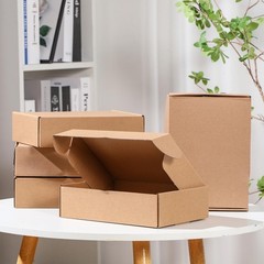 Qilery 200 Pcs Shipping Boxes Cardboard Gift Corrugated Cardboard Brown Boxes…