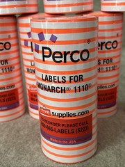 10 Pack – Pricing Labels for Monarch 1110 White/Orange 17,000 Labels
