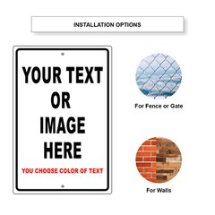Personalized Your Own Choice Words Or Image Custom Designs Aluminum Metal Sign