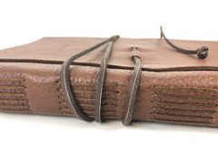 Luxurious Genuine Leather Journal 11.5 x 8.5 inches Sketchbook blank pages strap